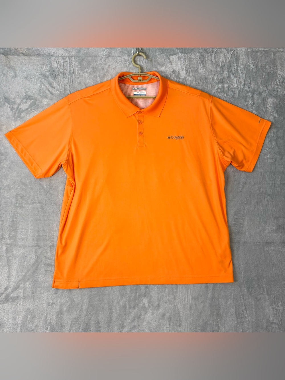 Columbia PFG Blood and Guts Short Sleeve Fishing Shirt Mens XXL Orange Vented
